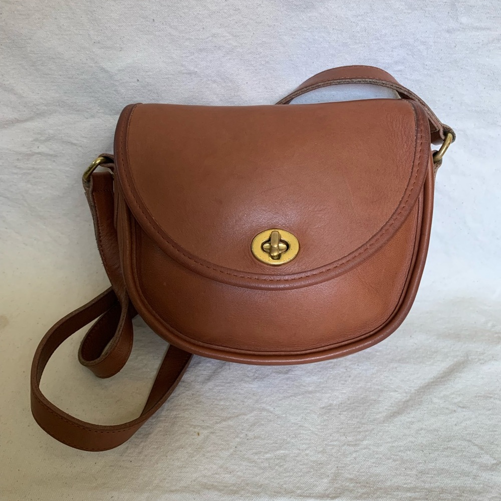 Vintage Coach classic Watson tan leather  Crossbody Bag